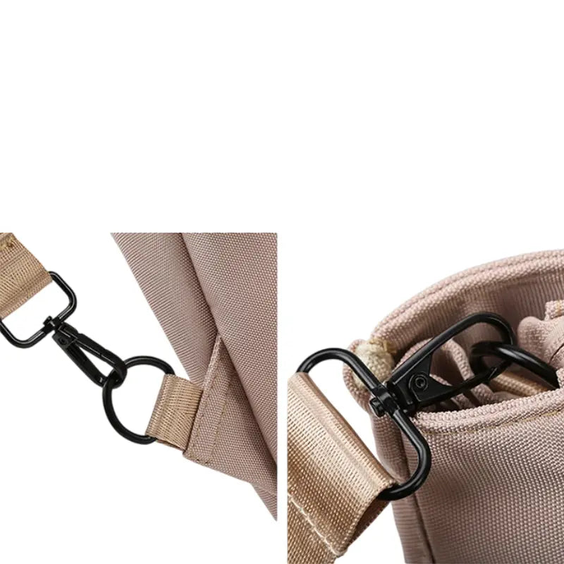 Zoom sur le tissu Oxford déperlant du sac à langer Noa, résistant aux éclaboussures