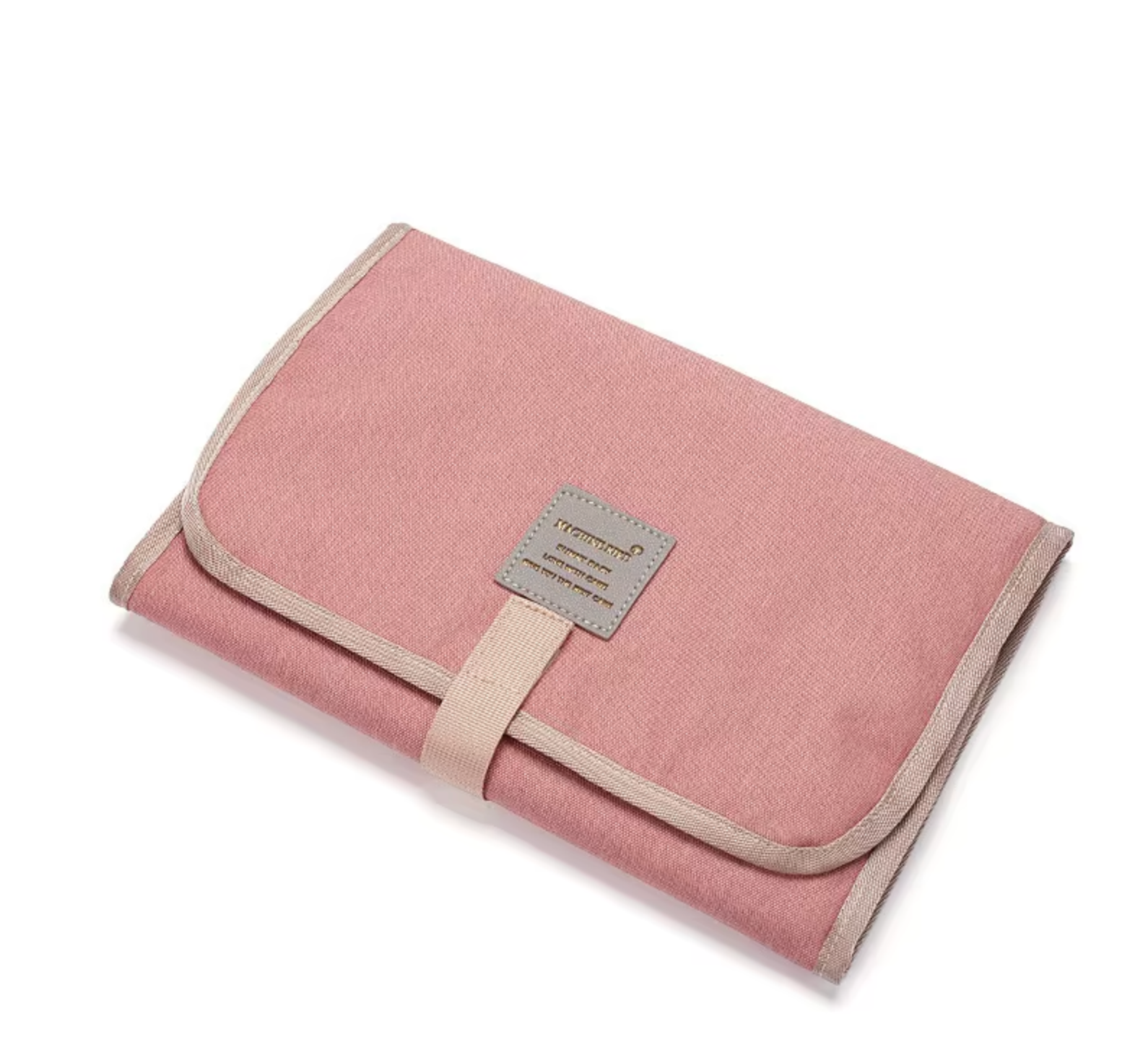 Matelas à langer en nylon et PEVA, imperméable, dimensions fermé 31x21x1,5 cm, dimensions ouvert 58x30x1 cm, facile à nettoyer avec un chiffon microfibre humide rose