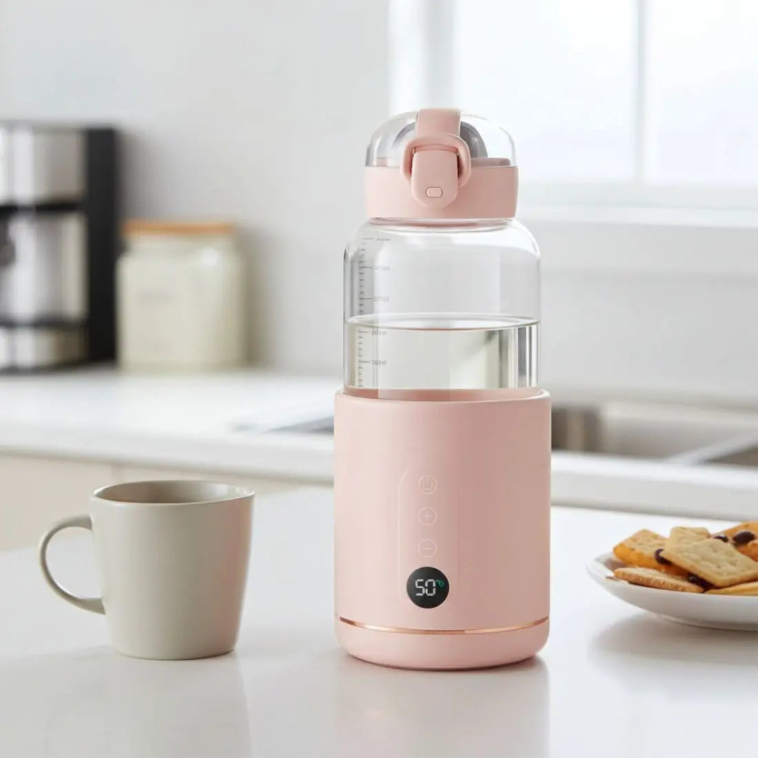 Accessoire bébé multifonction pour chauffer lait ou eau à température idéale en quelques minutes