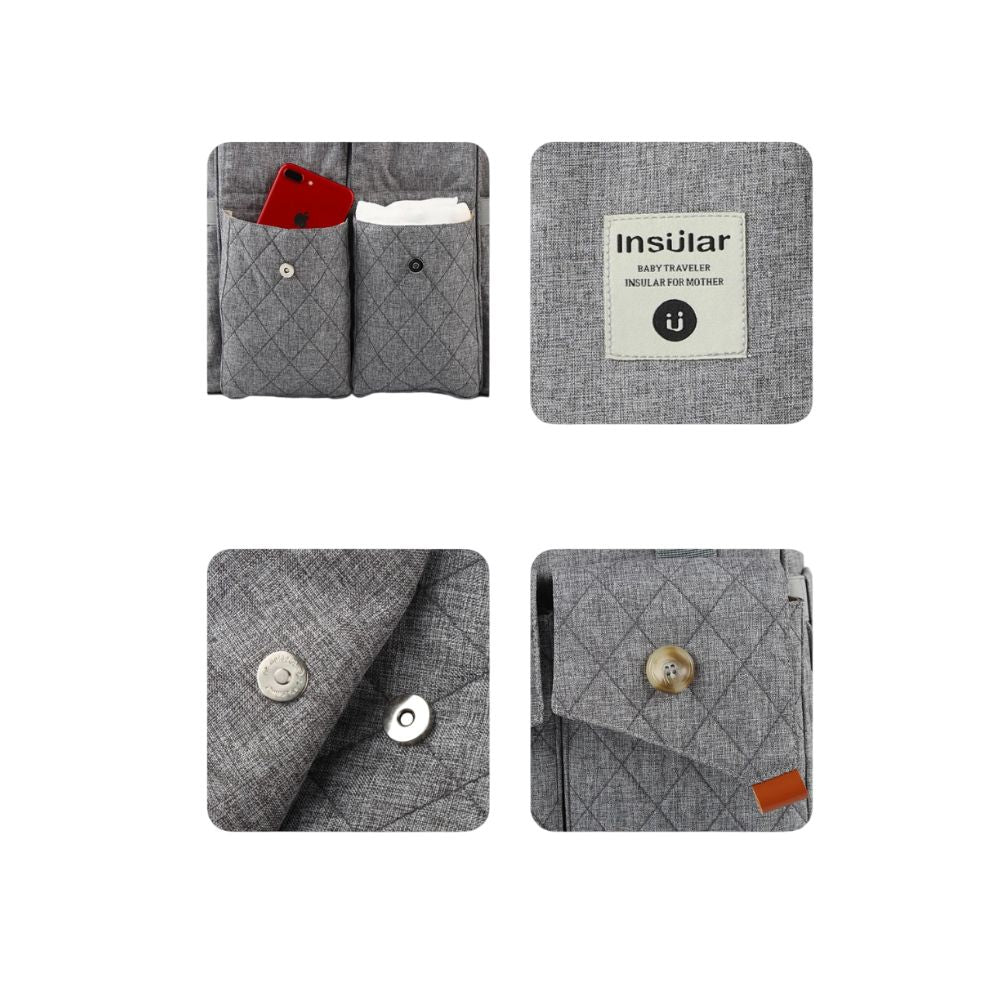 Sac à langer Nova en version bleu marine, élégant et pratique