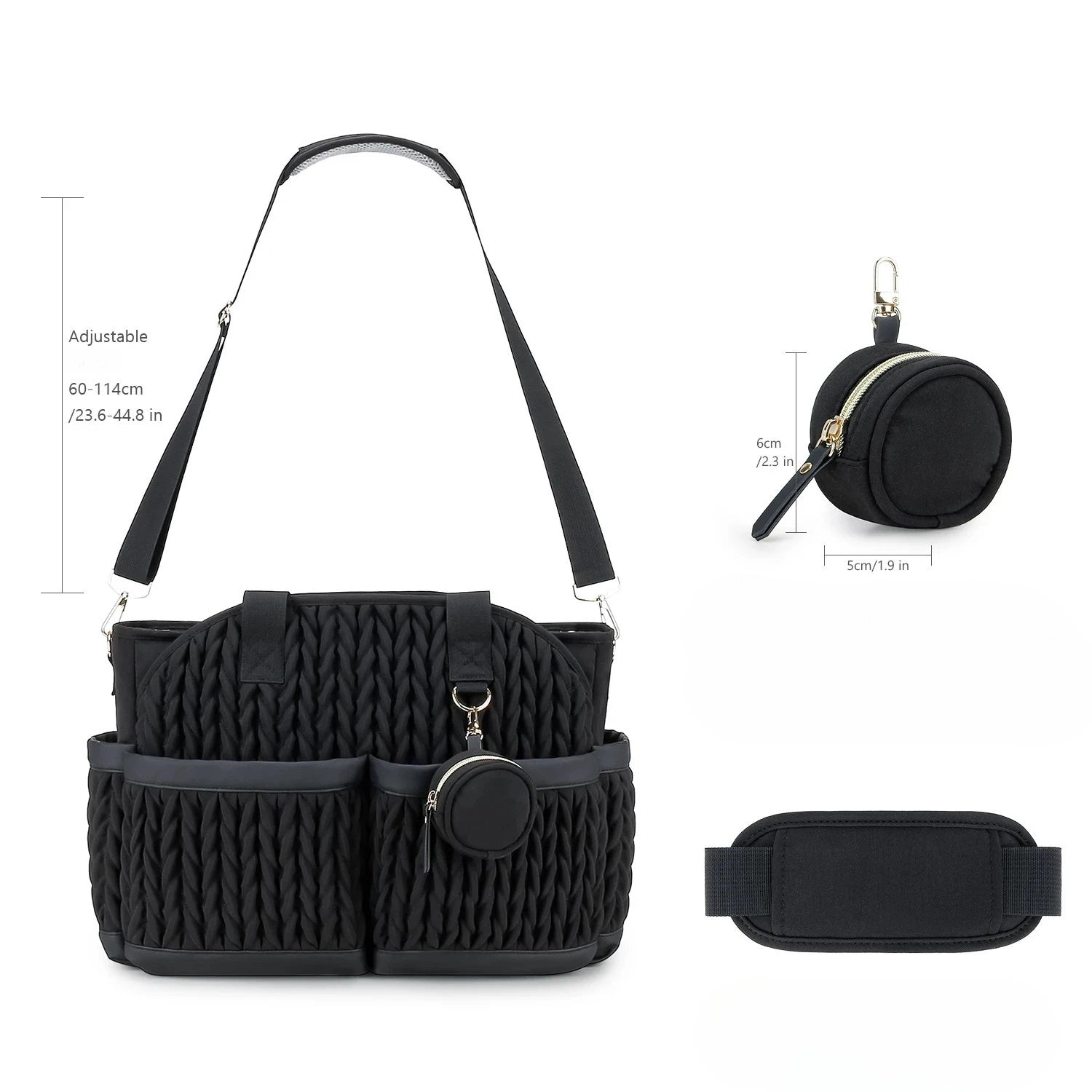 Sac à langer MellowBag Bleu Brume, raffiné et idéal pour accessoires de bébé