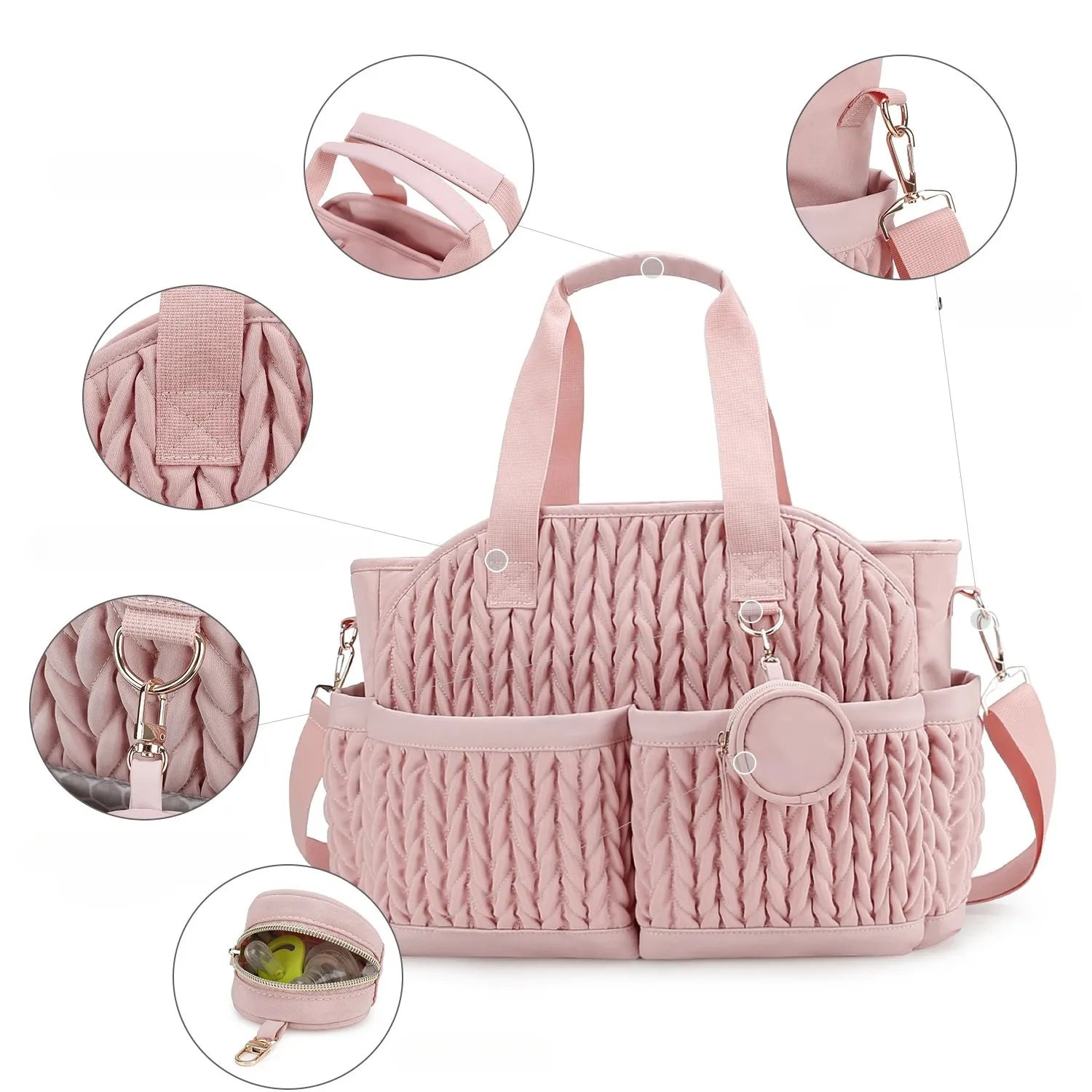 Sac à langer MellowBag Taupe Câlin, pratique pour couches, biberons et jouets
