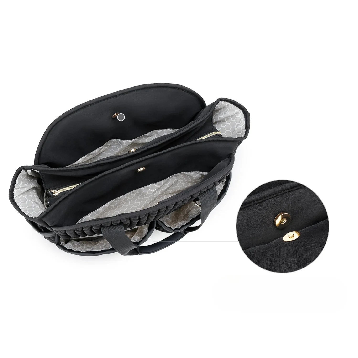 Sac à langer MellowBag Marron Moka, spacieux et parfait pour affaires de bébé