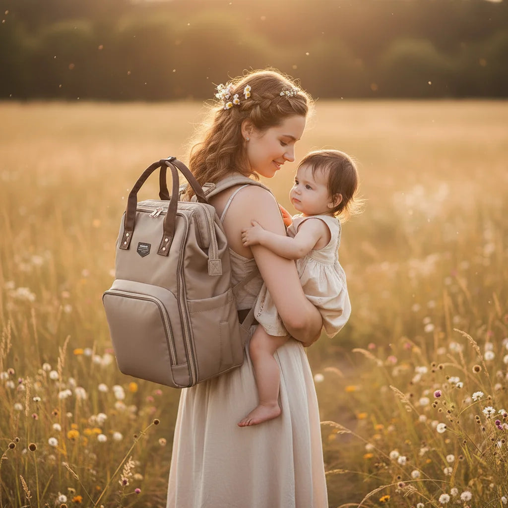 Sac à langer Moka – design minimaliste et fonctionnel