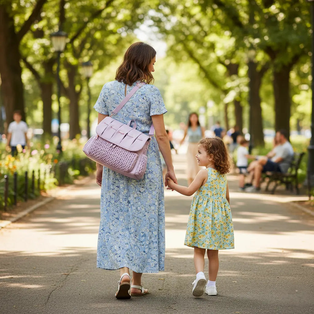 sac à dos à langer polyvalent SereniBag en polyester premium, avec poches isothermes, sangle ajustable et design matelassé élégant