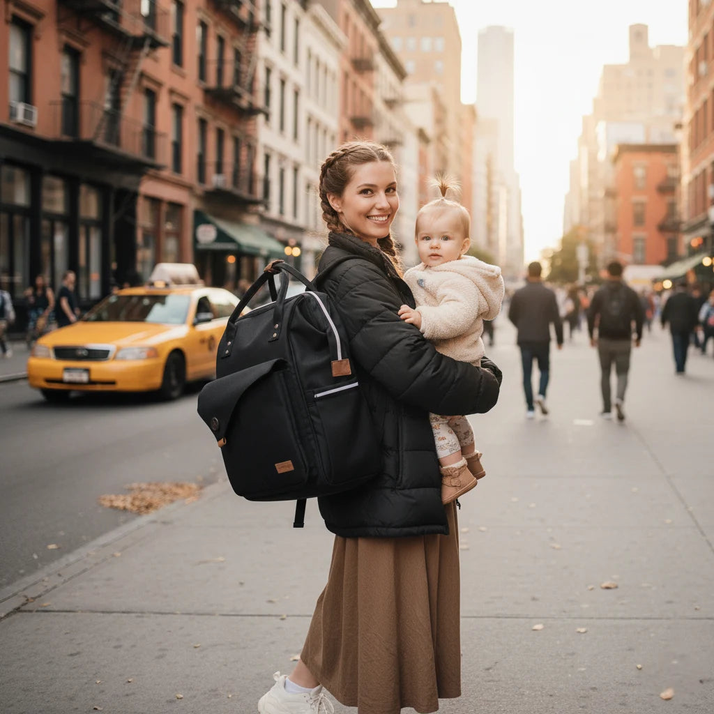 Sac à langer urbain et fonctionnel pour parents actifs