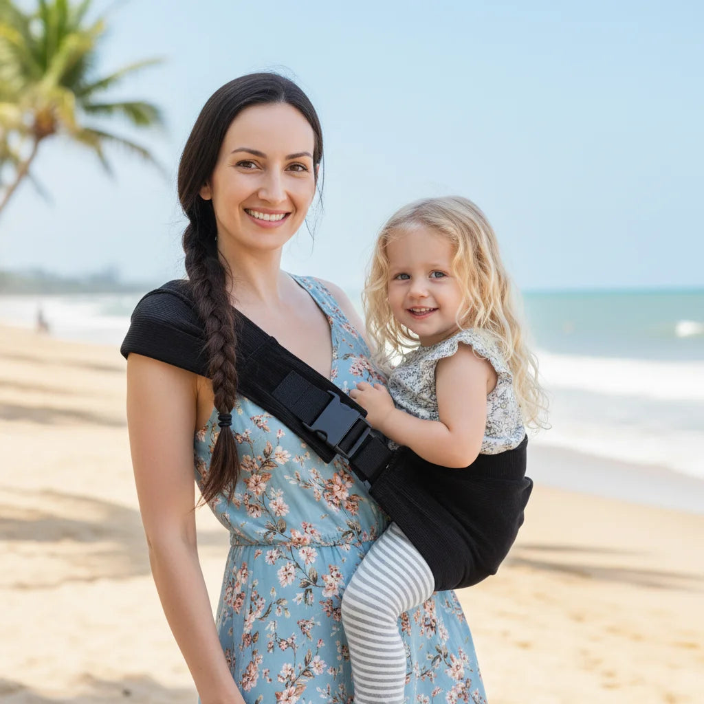 Écharpe de portage Horizon pour bébé, positions assis, latéral et berceau, confort , sécurité pour bébé