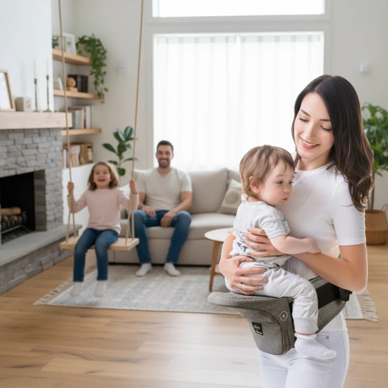 BabyLoop propose quatre positions de portage polyvalentes : position d’allaitement pour les nouveau-nés dès la naissance jusqu’à 36 mois, portage face à face, face au monde et port latéral, adaptées à toutes les étapes de la croissance.