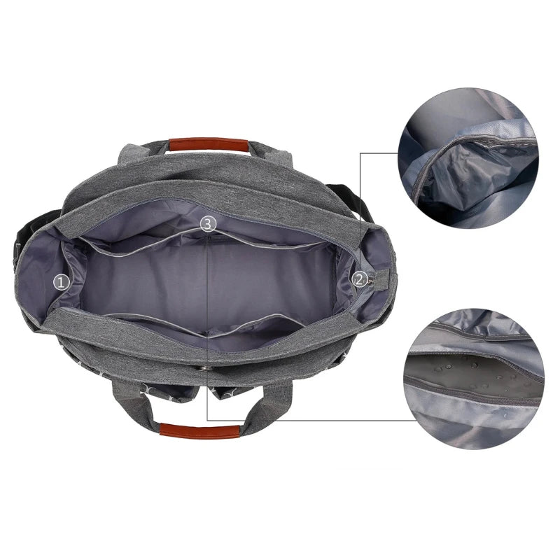 Sac CosyGo bien rempli avec tous les essentiels de bébé