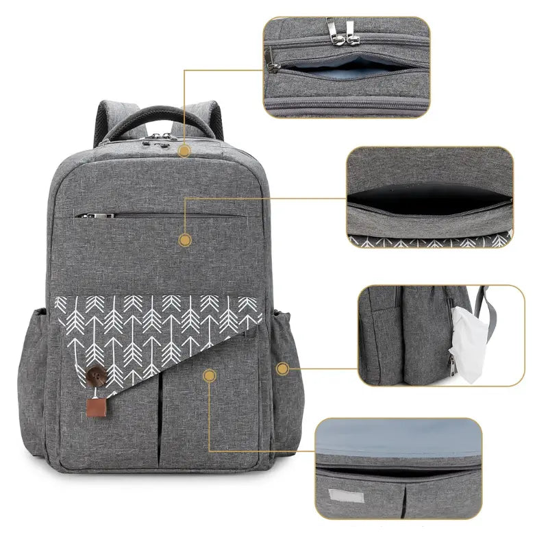 Sac à dos à langer Évasion Goodnvibes, élégant et fonctionnel pour le quotidien des jeunes parents