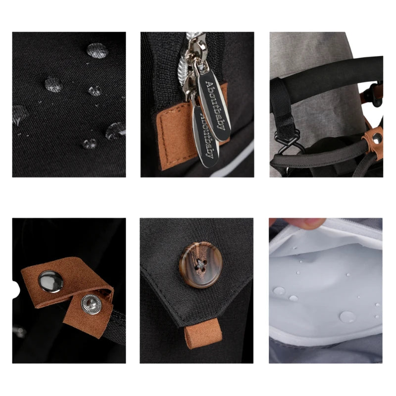 Sac à langer UrbanNest avec matelas à langer assorti et crochets de poussette inclus, l’ensemble idéal pour les sorties avec bébé.