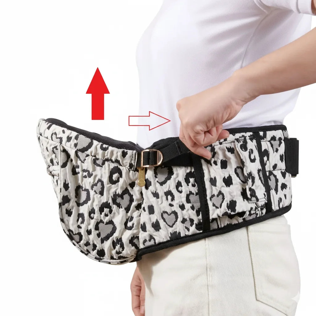 Vue d’ensemble de la ceinture LittleWild – porte-bébé ergonomique tendance