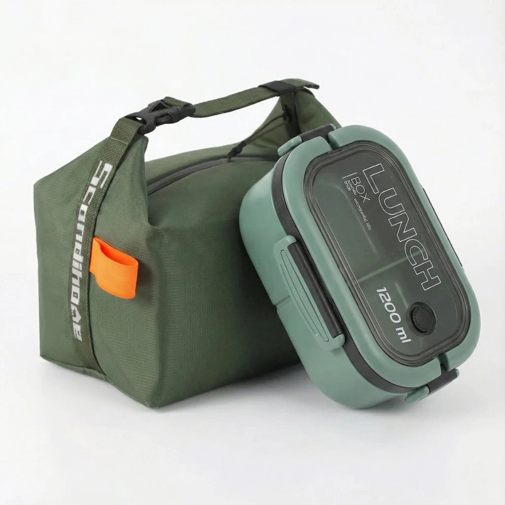 Bento Box Snack&Go ouverte avec compartiments – grande boîte repas 1200 ml sans BPA.