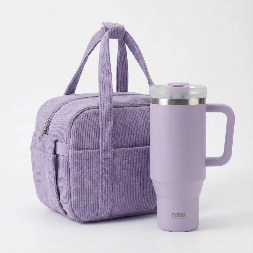 Gobelet isotherme NomadVibe 1200ml en acier inoxydable 304 avec paille réutilisable sans BPA