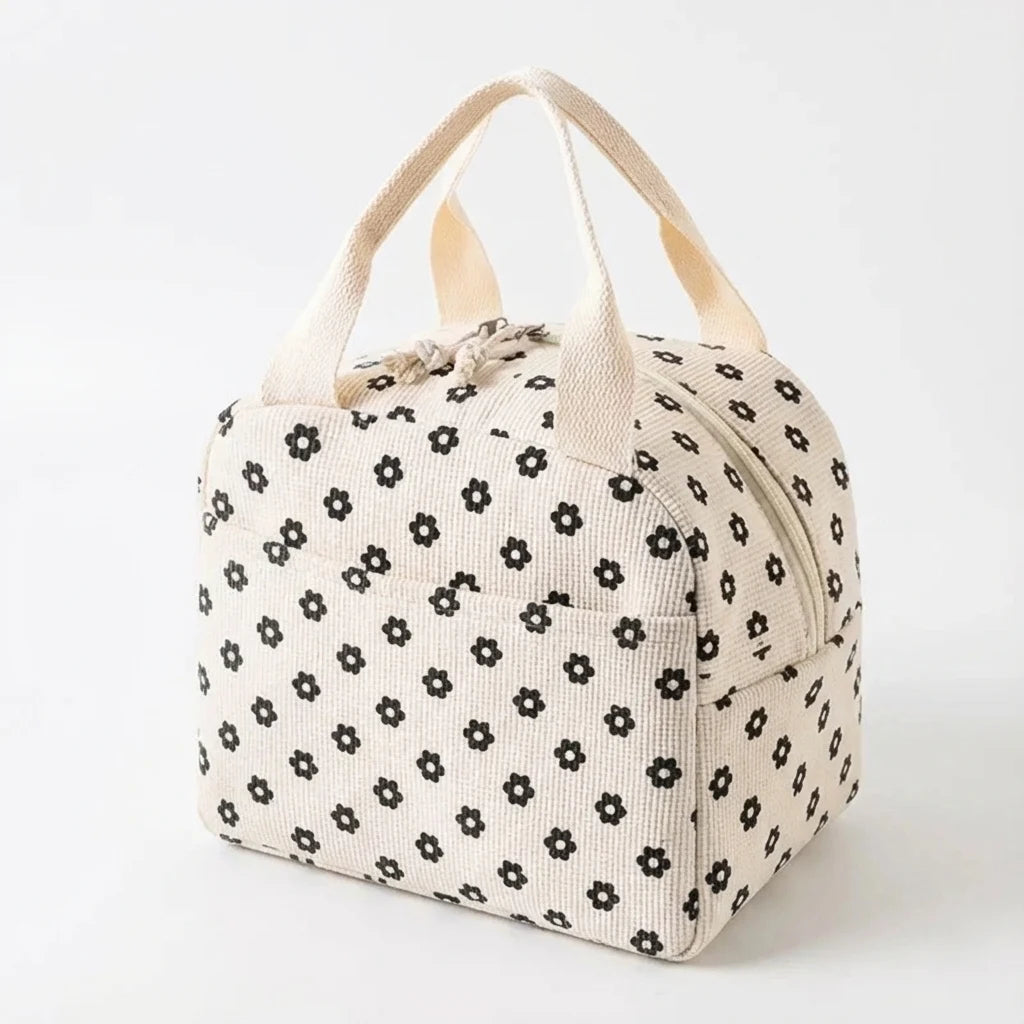 Lunch bag Cute Pouch isotherme compact avec motifs fleurs pour repas nomades