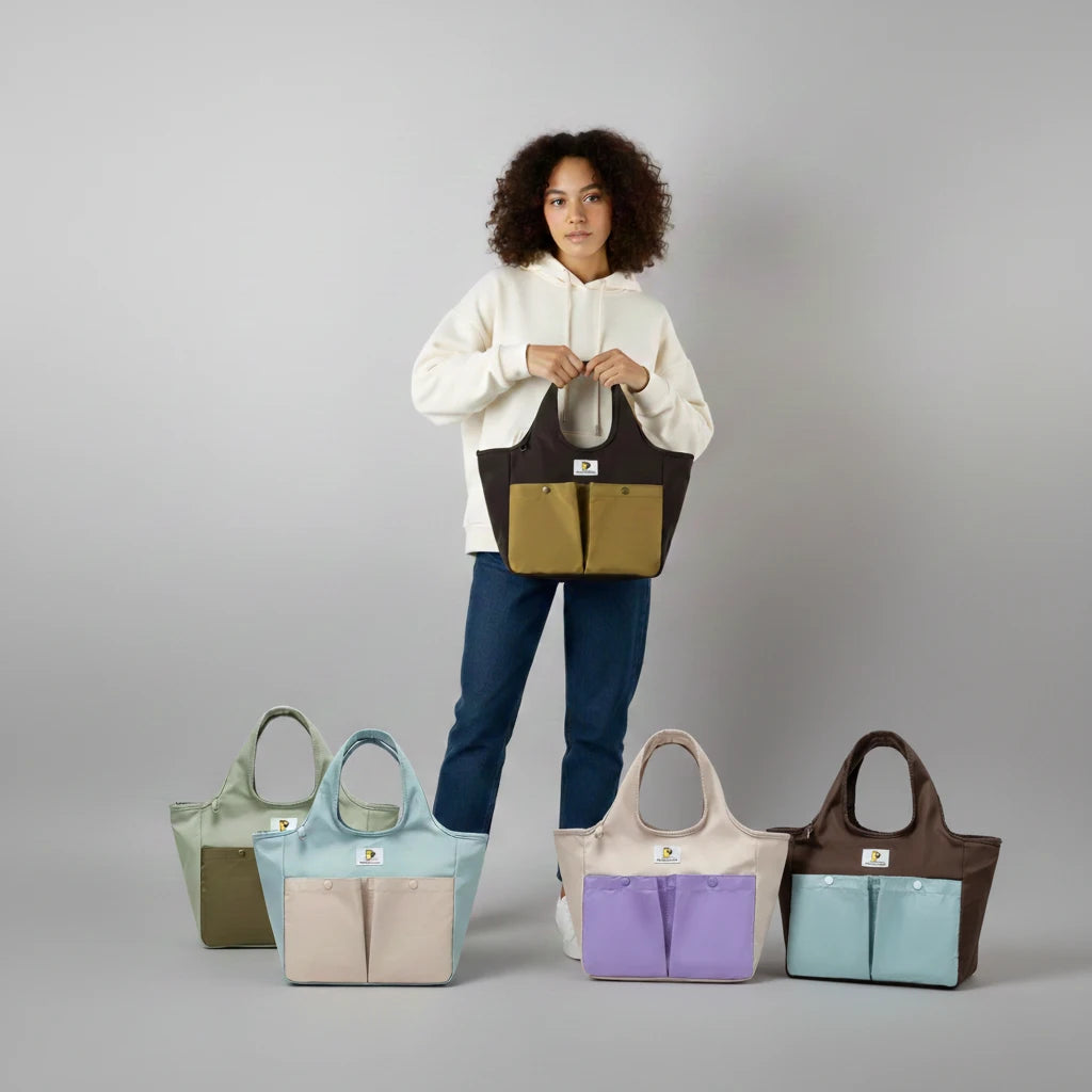 Tote bag isotherme grande capacité pour lunch box et gourde