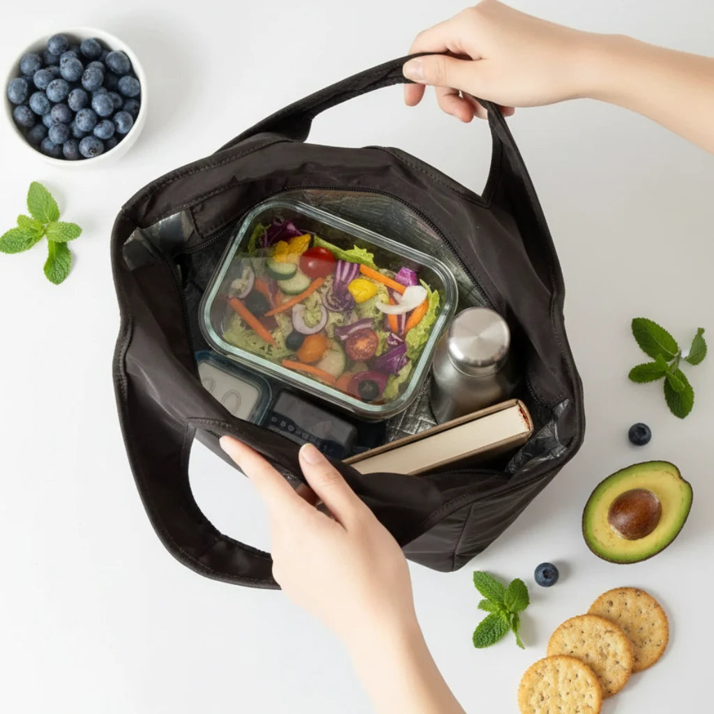 Sac isotherme léger avec poche arrière zippée pour effets personnels