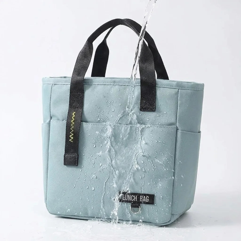 Sac repas isotherme jaune moutarde en toile canvas pour une pause déjeuner stylée