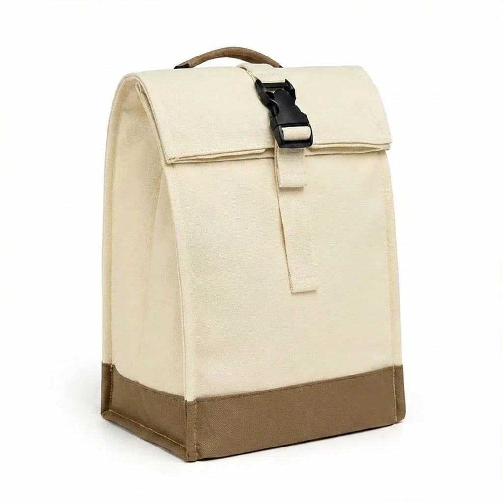 Lunch bag roll top pour boite repas et gourde