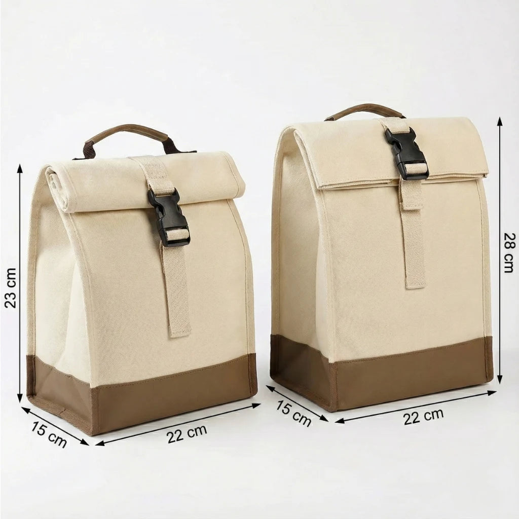 Lunch bag style coursier vélo fermeture sangle