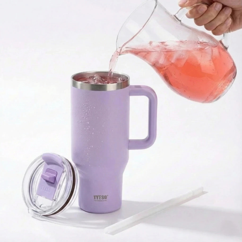 gobelet isotherme NomadVibe acier inoxydable 304 avec paille réutilisable