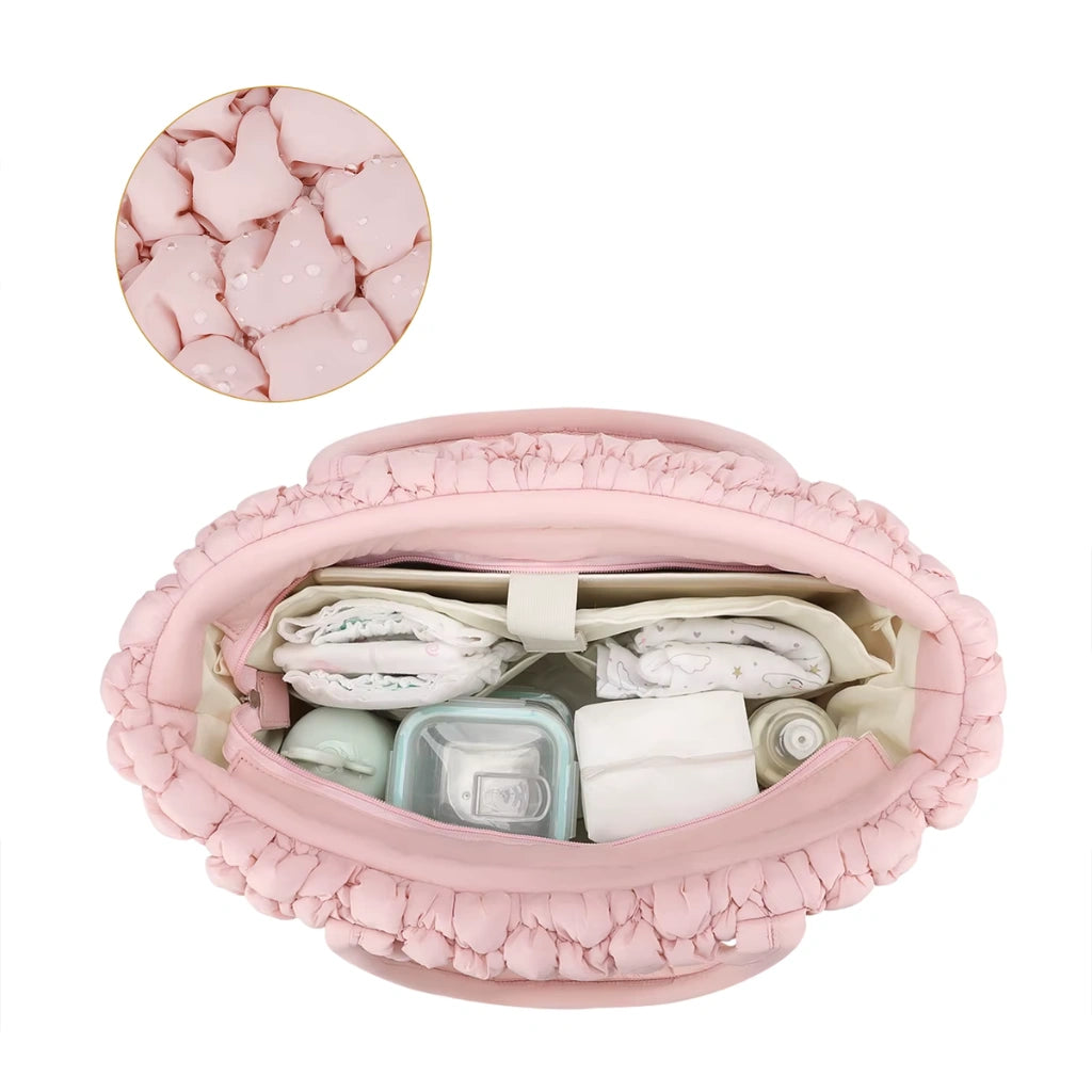 Sac à langer ultra léger 450g pour portage épaule confortable.