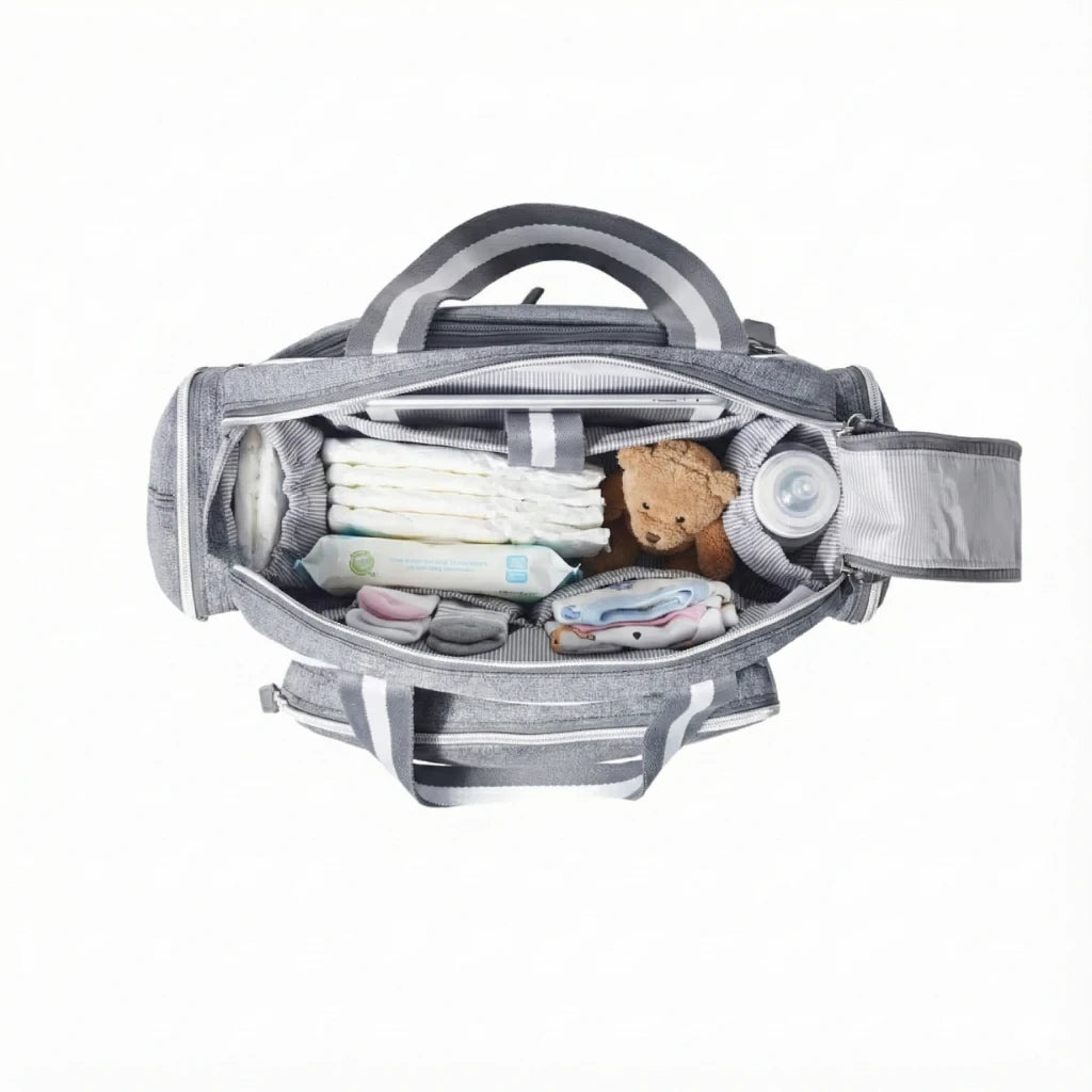 Sac à langer NomadGlow avec compartiment bas séparé pour vêtements mouillés ou chaussures