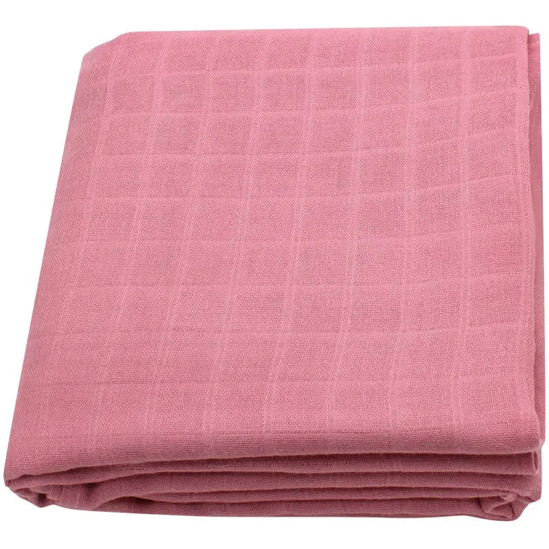 Lange pour bébé Goodn'lange 120x120 cm en coton doux et respirant, idéal pour emmailloter confortablement les nouveau-nés rose