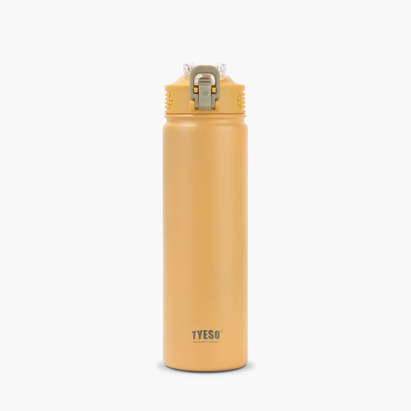 Gourde isotherme avec paille réutilisable, en acier inoxydable 304, capacité 600ml ou 750ml, garde les boissons chaudes ou froides jusqu'à 12h jaune