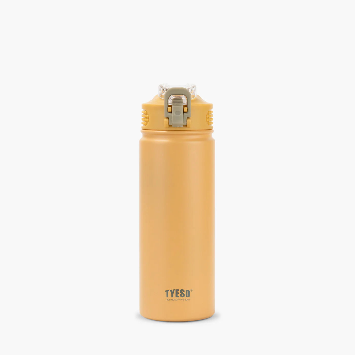 Gourde isotherme avec paille réutilisable, en acier inoxydable 304, capacité 600ml ou 750ml, garde les boissons chaudes ou froides jusqu'à 12h jaune