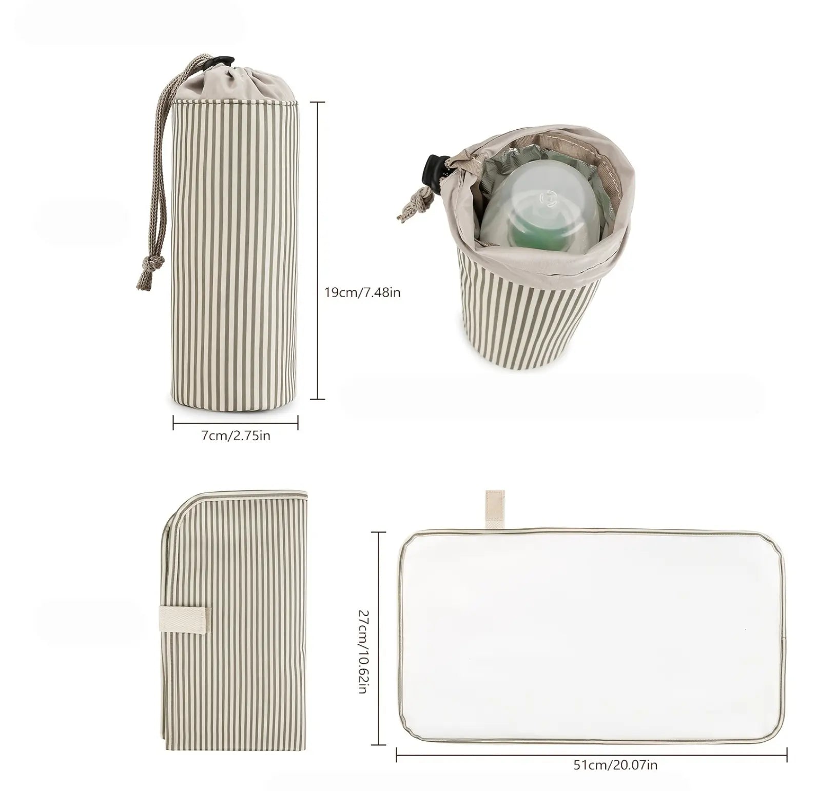 Sac à langer facile à nettoyer en polyester résistant