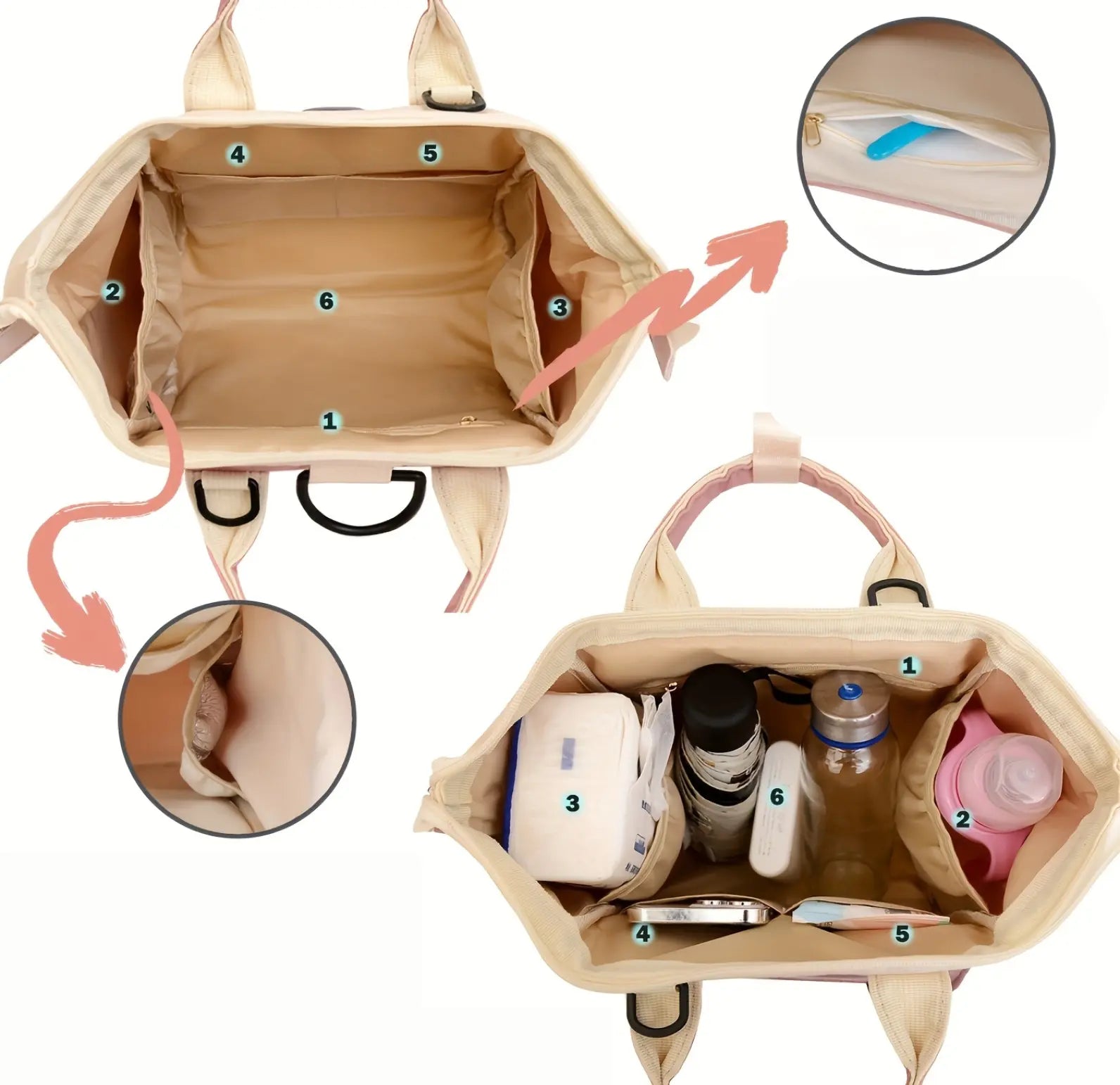 Zoom sur la texture en polyester du Mini CHIC, matière résistante et légère