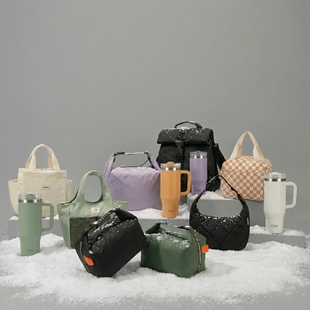 Collection sacs isothermes et gourdes Goodnvibes ambiance hivernale