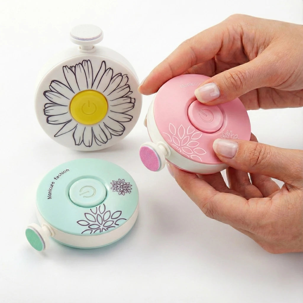 Kit coupe ongle électrique bébé avec 6 embouts évolutifs enfants et adultes