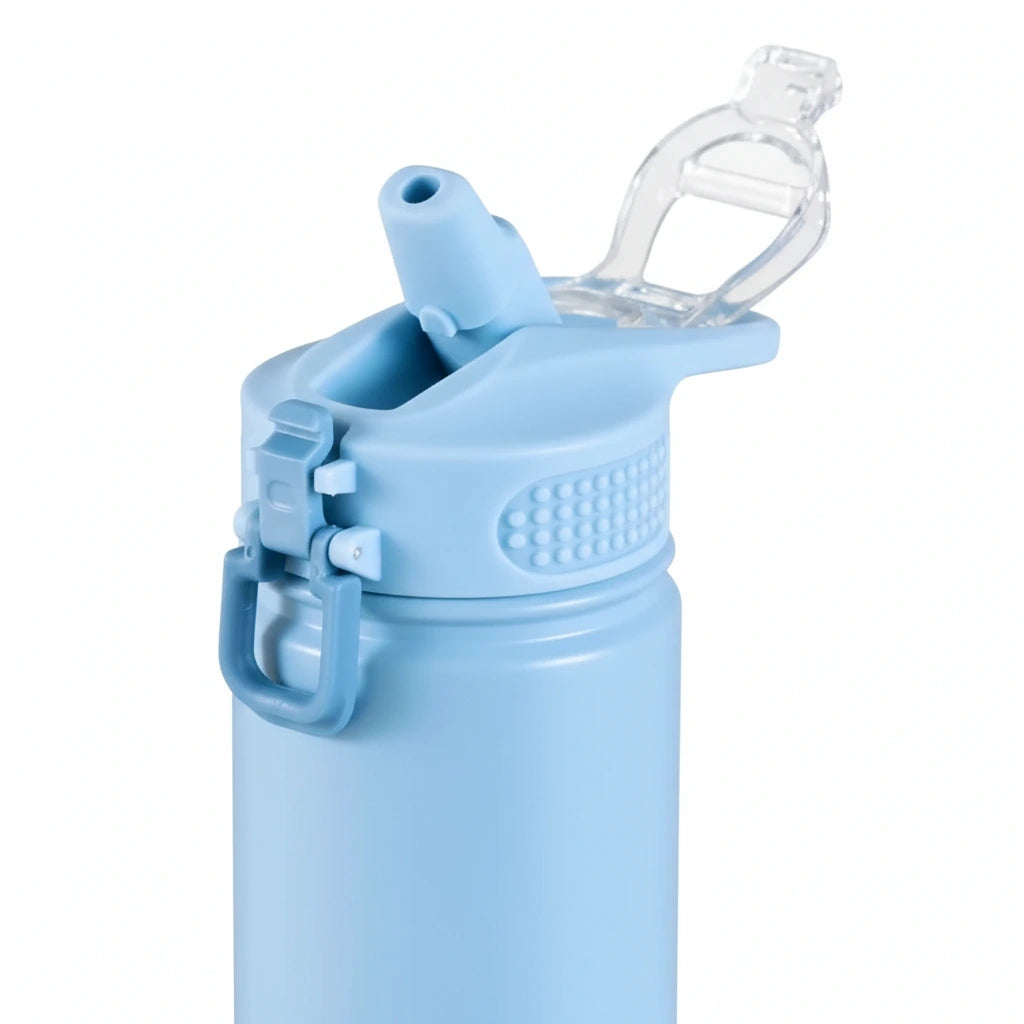Gourde isotherme HydroVibe en acier inoxydable 304 avec paille réutilisable
