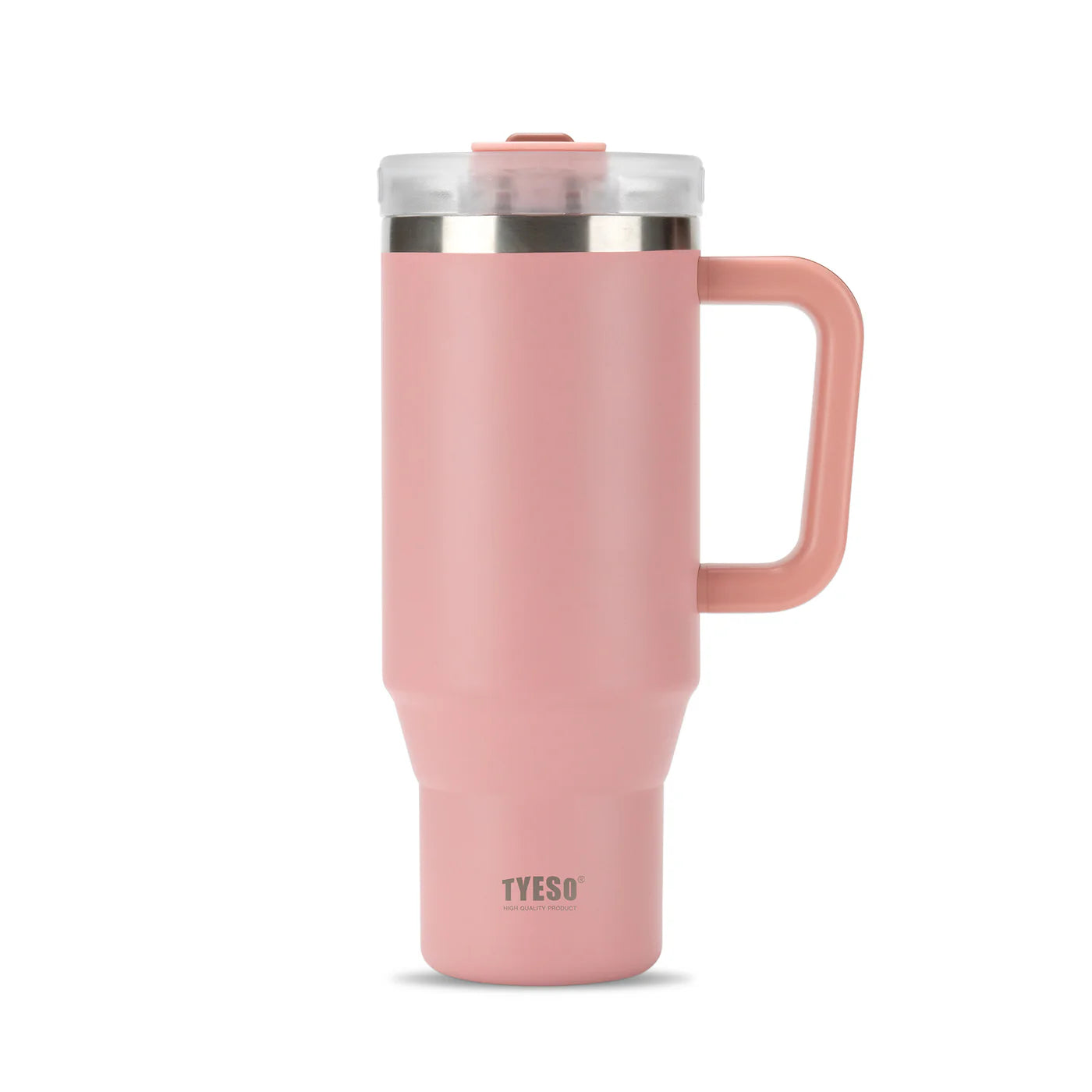 Gobelet inox avec paille réutilisable, 900ml ou 1200ml, idéal pour boissons chaudes ou froides rose