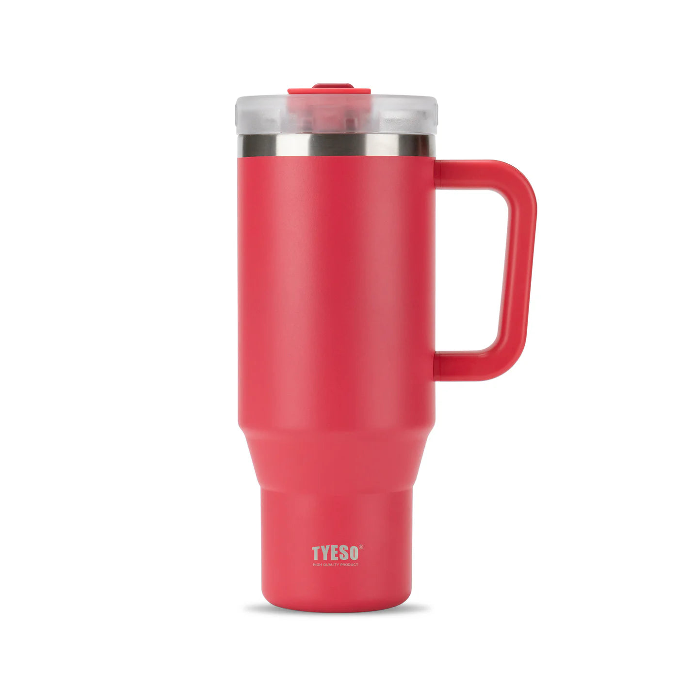 Gobelet inox avec paille réutilisable, 900ml ou 1200ml, idéal pour boissons chaudes ou froides rose rouge