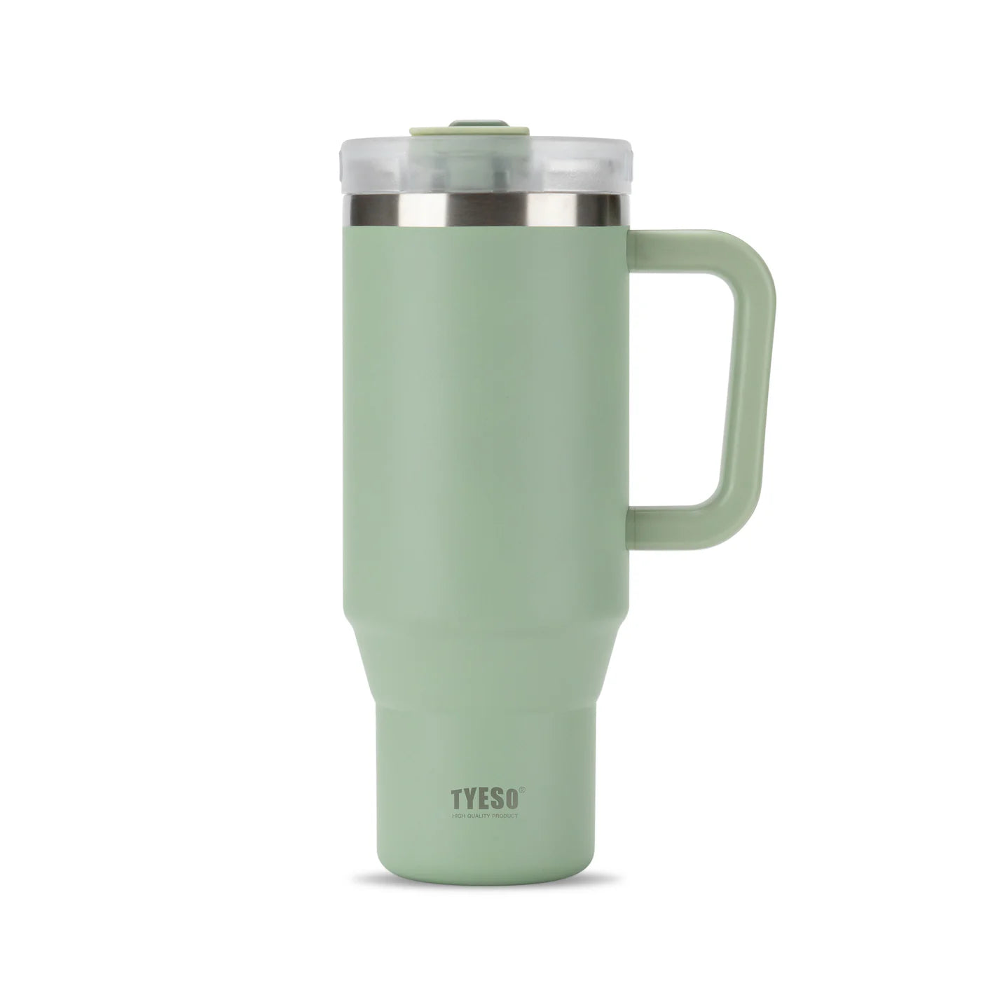 Tyeso Gobelet inox avec paille réutilisable, 900ml ou 1200ml, idéal pour boissons chaudes ou froides vert