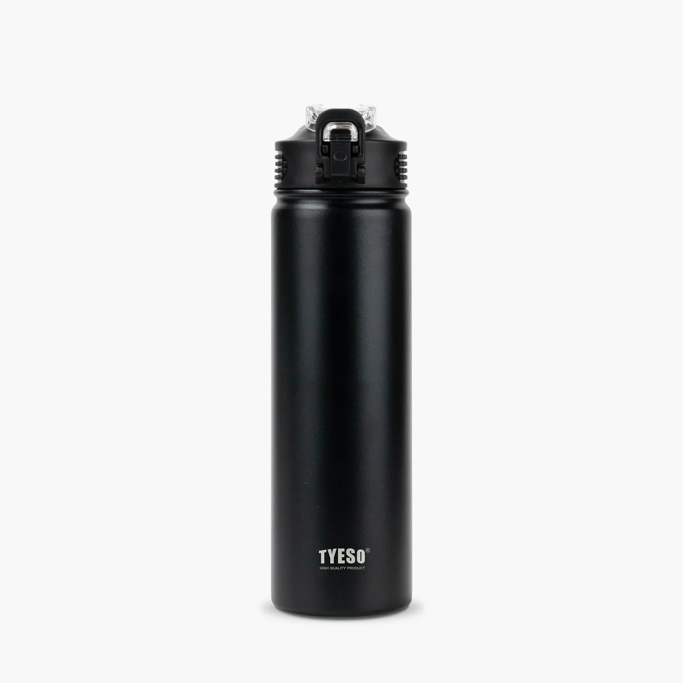 Gourde isotherme avec paille réutilisable, en acier inoxydable 304, capacité 600ml ou 750ml, garde les boissons chaudes ou froides jusqu'à 12h noir