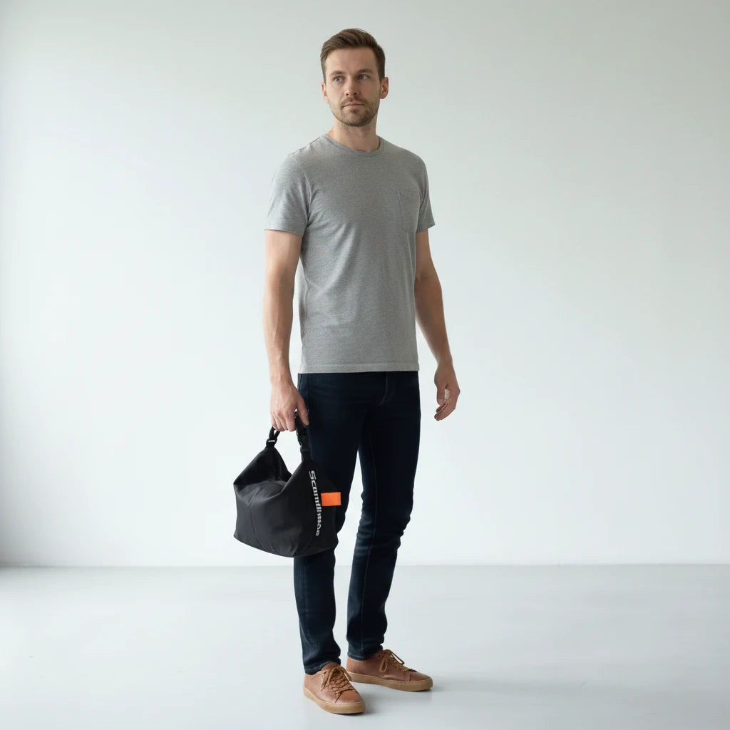 Lunch bag NomadBox compact et isotherme, sac repas pliable pour transporter un déjeuner frais au travail ou en déplacement.