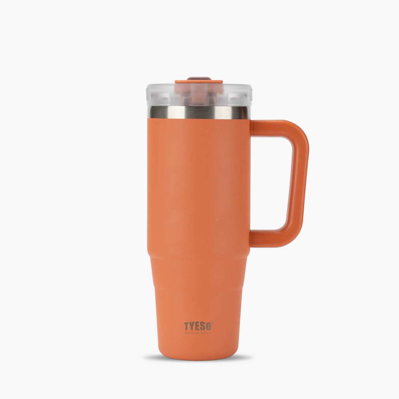 Gobelet inox avec paille réutilisable, 900ml ou 1200ml, idéal pour boissons chaudes ou froides orange