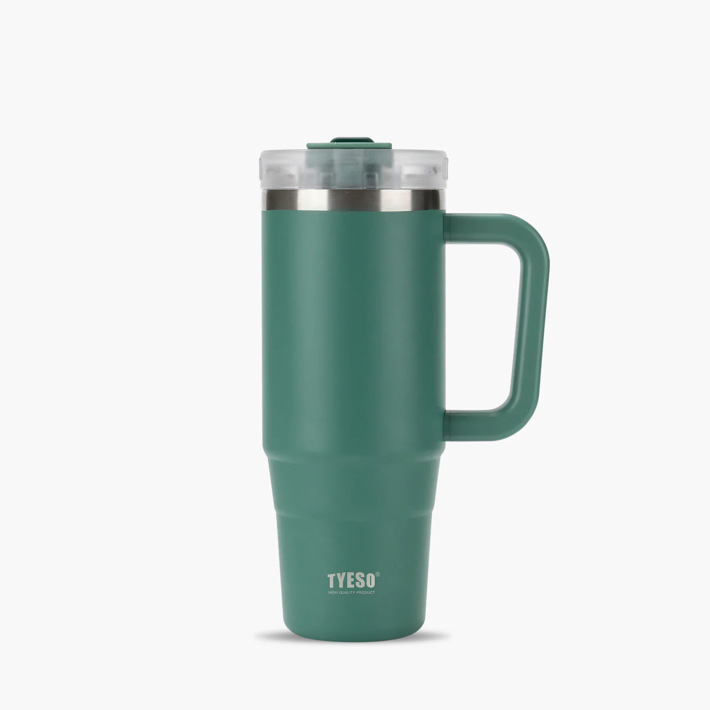 Gobelet inox avec paille réutilisable, 900ml ou 1200ml, idéal pour boissons chaudes ou froides vert fonce