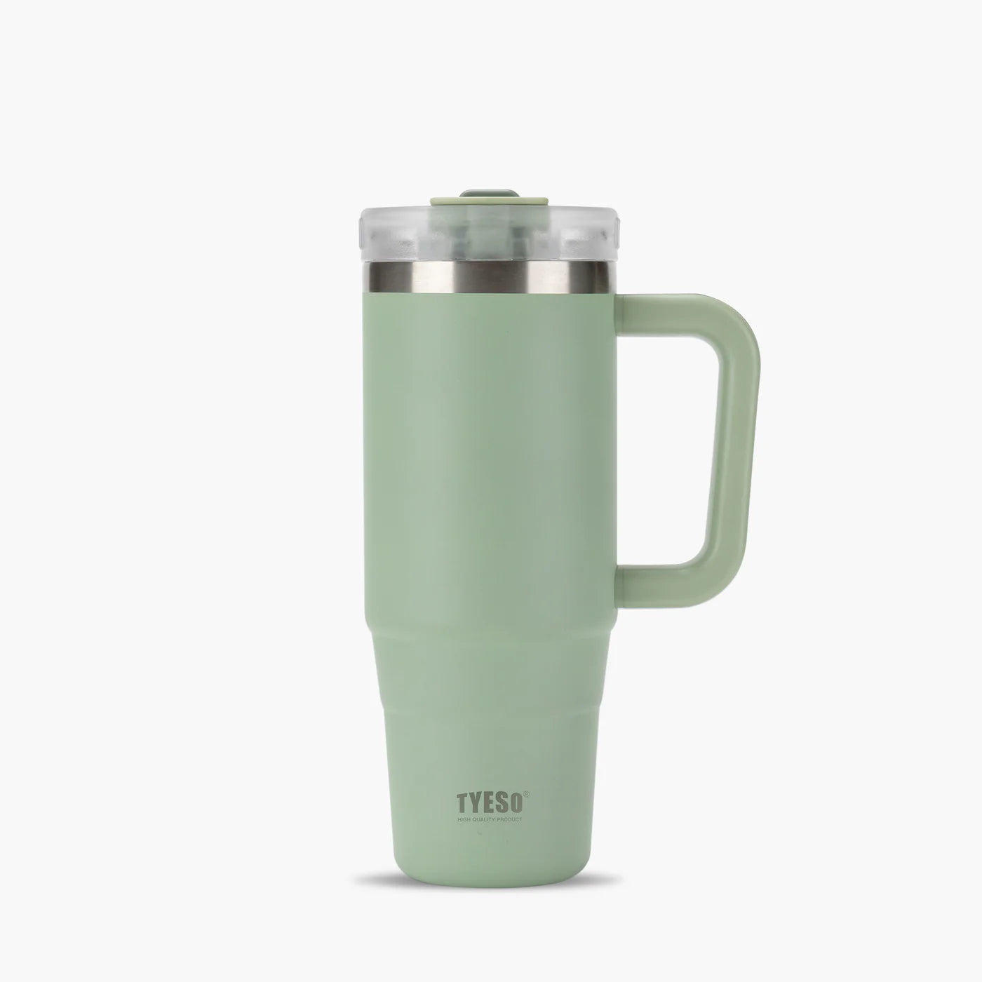 Tyeso Gobelet inox avec paille réutilisable, 900ml ou 1200ml, idéal pour boissons chaudes ou froides vert