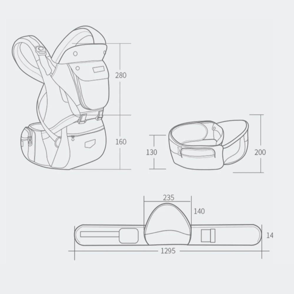 Position assise naturelle avec le siège hanche intégré Ergobloom