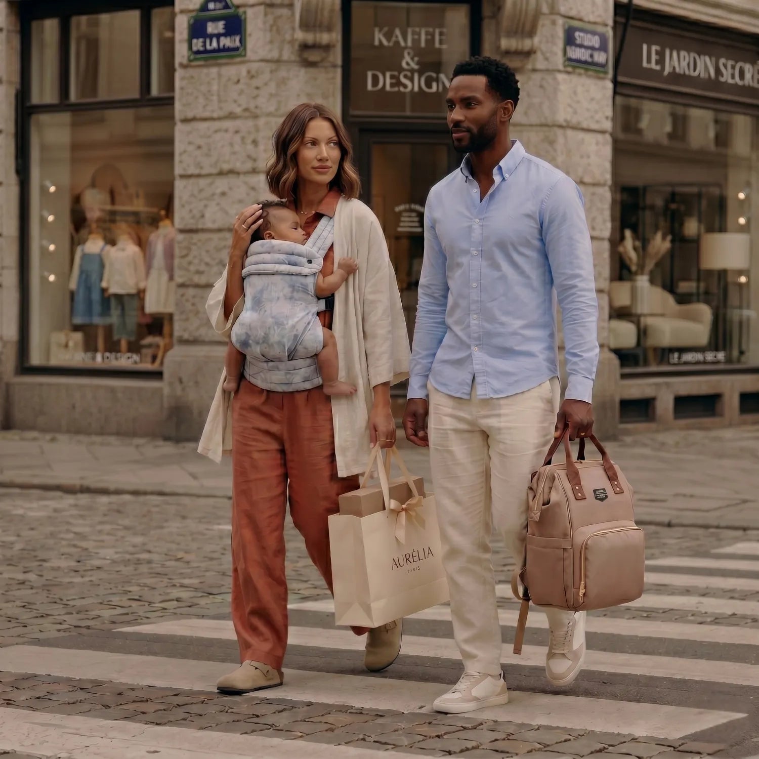 Le Goodn'Tribu : Duo Sac à Langer Moka & Porte-Bébé