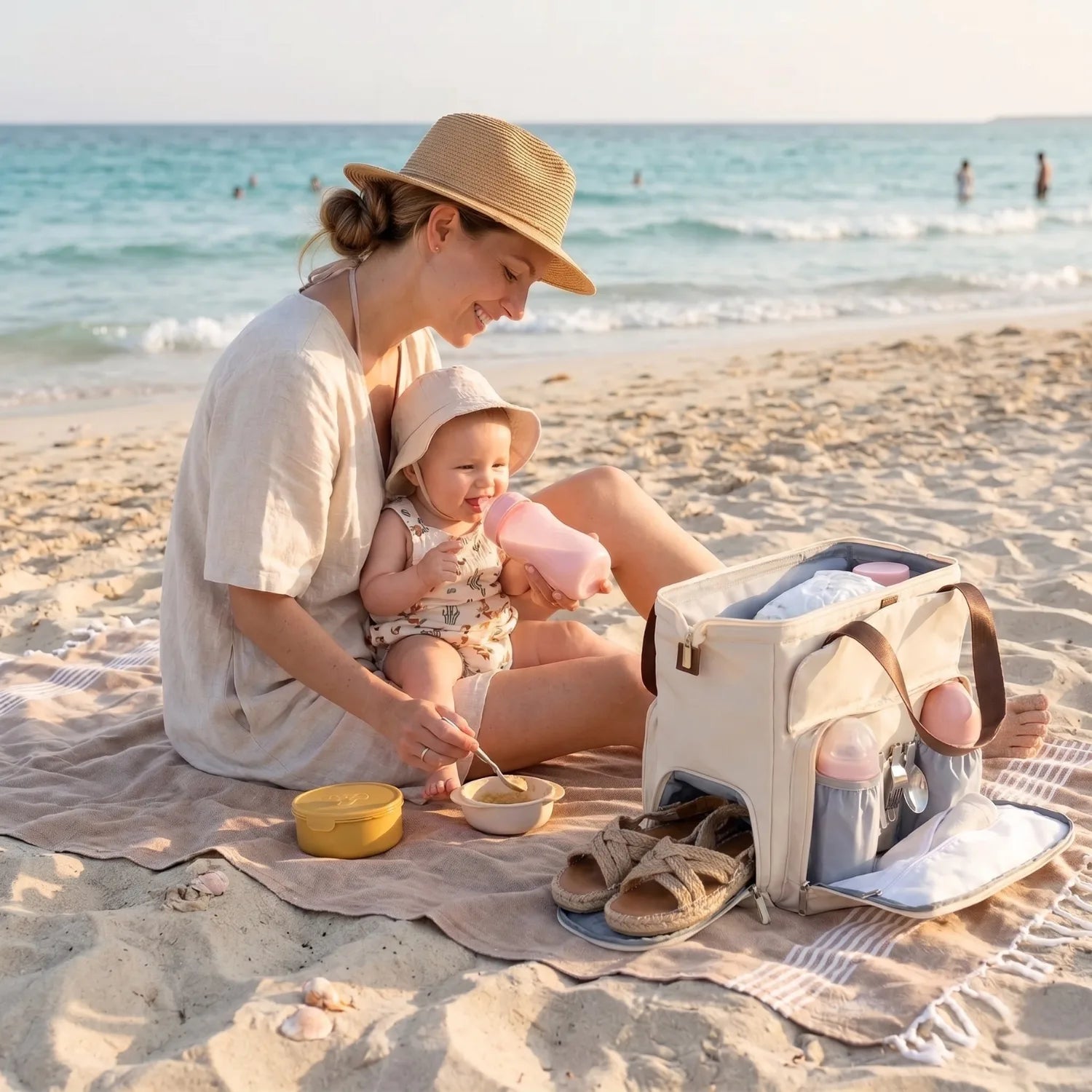 • Sac à langer de voyage Aventure grande capacité avec compartiments pratiques et sangle trolley