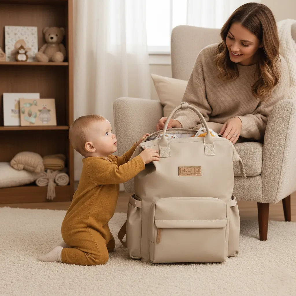 Le Nyla est bien plus qu’un simple sac : c’est un allié fonctionnel et stylé pour les parents modernes en mouvement.