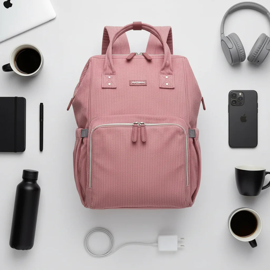 Sac à langer imperméable avec tapis à langer assorti, conçu pour transporter les essentiels de bébé en toute sérénité