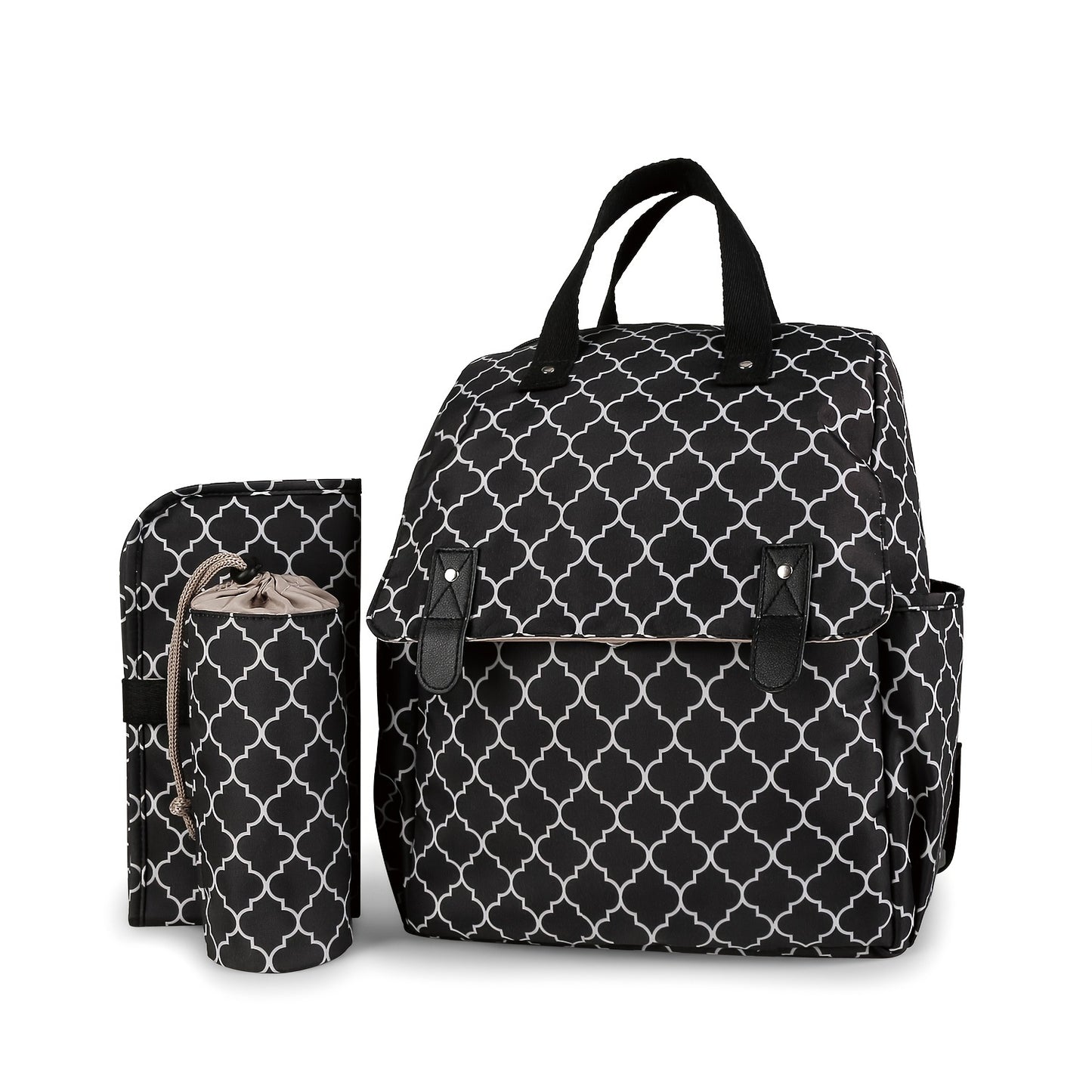 Geometric Pattern Diaper Backpack