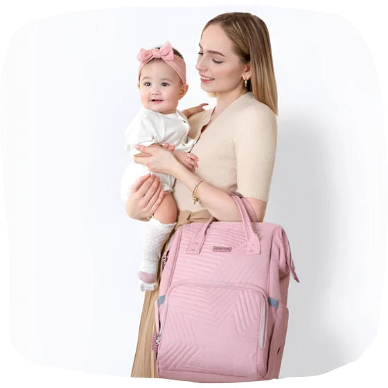 Sac à langer de luxe en tissu premium doux, sac à dos multifonction avec matelas à langer assorti, spacieux et élégant, idéal pour sorties et déplacements avec bébé.
